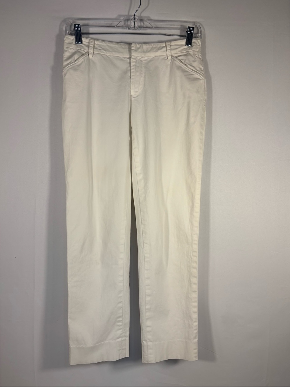 Ralph Lauren Black Label White Stretch Cotton Pants Trousers Size 2